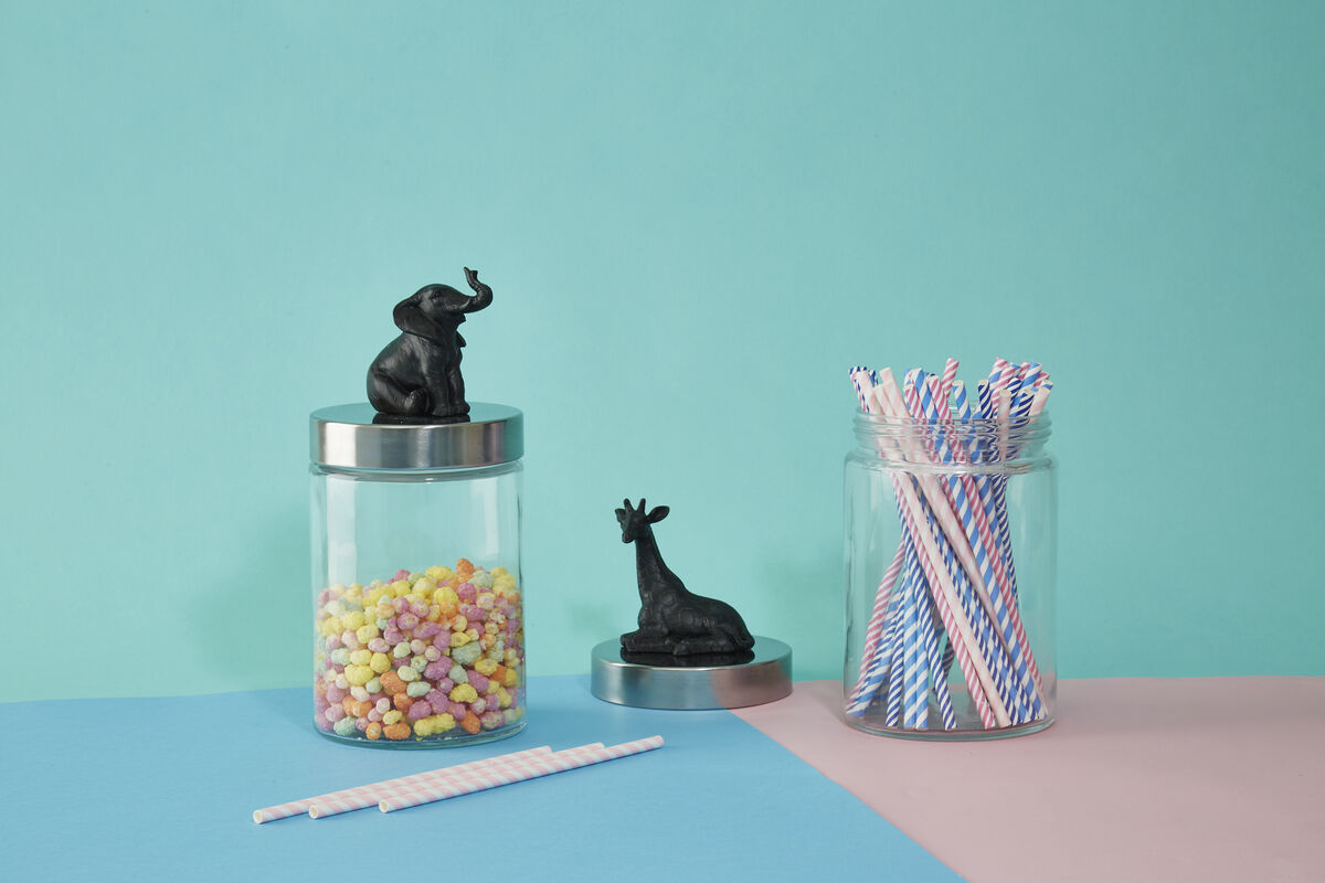 Orsina Boho Giraffe Glass Storage Jar | Airtight Decorative Canister