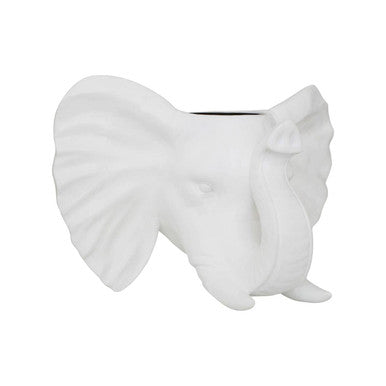 Orsina Boho Elephant Planter | White Resin Succulent Pot for Indoor Decor