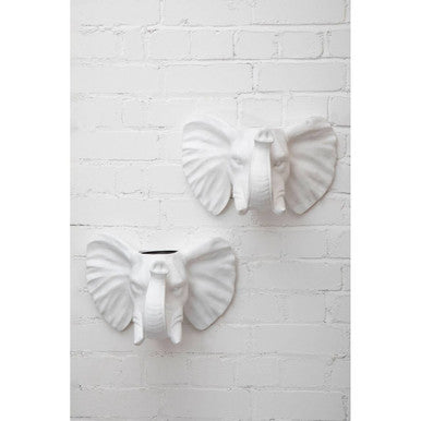 Orsina Boho Elephant Planter | White Resin Succulent Pot for Indoor Decor