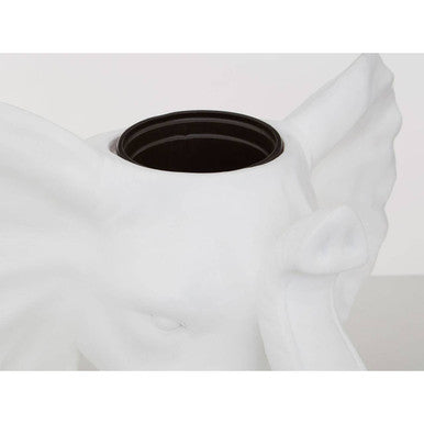 Orsina Boho Elephant Planter | White Resin Succulent Pot for Indoor Decor
