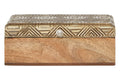 Orsina Tribal Small Trinket Box – Handcrafted Wood and Metal Jewelry Case