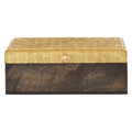 Orsina Gold Disc Small Trinket Box – Handcrafted Wood Jewelry Case