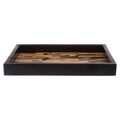 Orsina Rova Decorative Tray – Geometric Wood Grain Serving Tray
