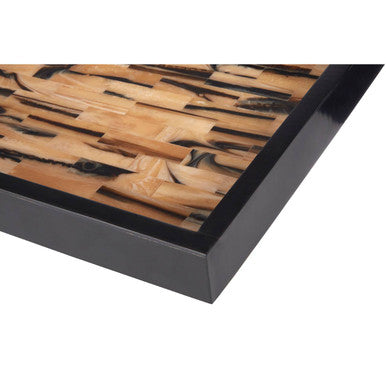 Orsina Rova Decorative Tray – Geometric Wood Grain Serving Tray