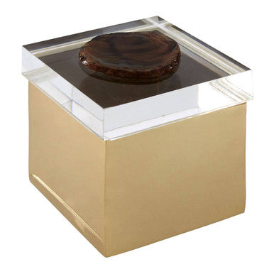 Orsina Black Agate Trinket Box – Small Acrylic Jewelry Storage Case