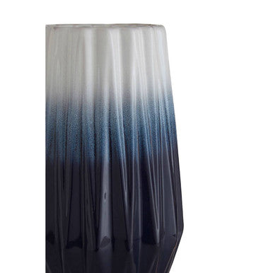 Orsina Azul Small Ombre Ceramic Vase – Blue and White Coastal Decor