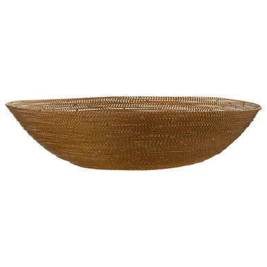 Orsina Hege Brass Wire Decorative Bowl – Gold Finish Modern Centerpiece