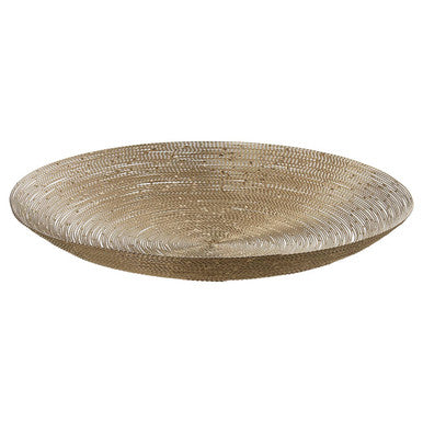Orsina Hege Nickel Twisted Wire Decorative Plate – Modern Metal Centerpiece