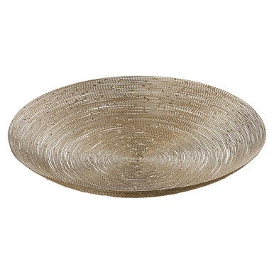 Orsina Hege Nickel Twisted Wire Decorative Plate – Modern Metal Centerpiece
