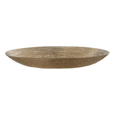 Orsina Hege Nickel Twisted Wire Decorative Plate – Modern Metal Centerpiece