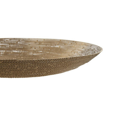 Orsina Hege Nickel Twisted Wire Decorative Plate – Modern Metal Centerpiece