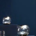 Orsina Raya Small Rounded Glass Vase – Modern Striped Floral Accent