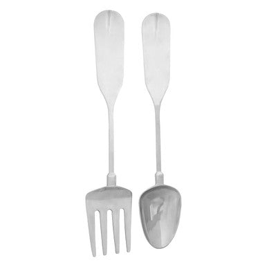 Orsina Sawyer Silver Aluminium Spoon and Fork Wall Decor Set