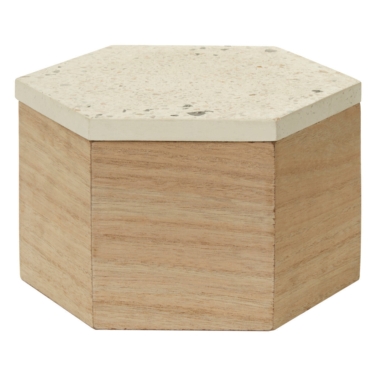 Orsina Mimo Large Terrazzo Lid Trinket Box – Hexagonal Jewelry Storage