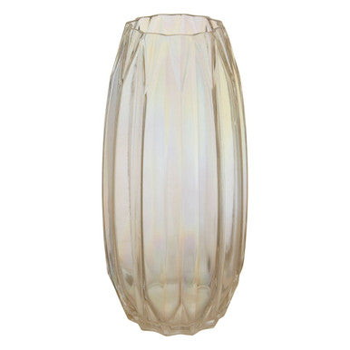 Orsina Petro Large Glass Vase – Iridescent Sculptural Centerpiece