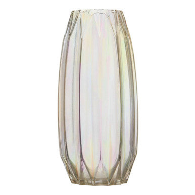 Orsina Petro Large Glass Vase – Iridescent Sculptural Centerpiece