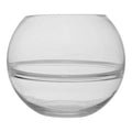 Orsina Optik Clear Glass Round Vase – Modern Sculptural Table Decor