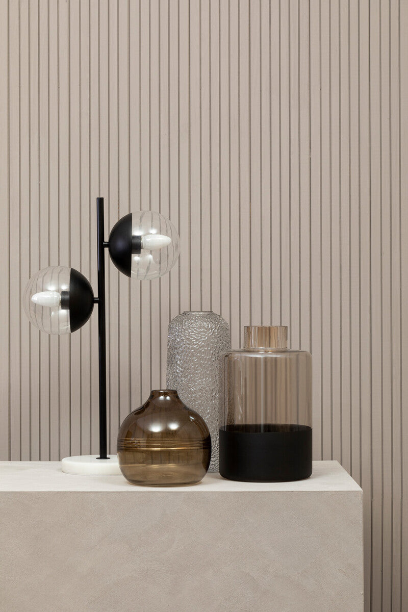 Orsina Optik Small Smoked Glass Vase – Minimalist Modern Tabletop Decor
