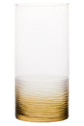 Orsina Caila Small Ombre Glass Vase – Faceted Grey Textured Decor