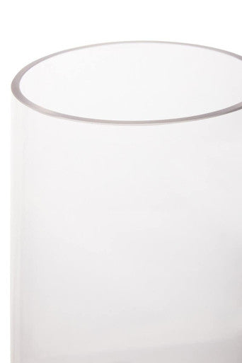 Orsina Caila Large Textured Ombre Glass Vase – Modern Faceted Grey