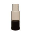 Orsina Cova Smoked Glass Bottle Vase – Minimalist Two-Tone Decor
