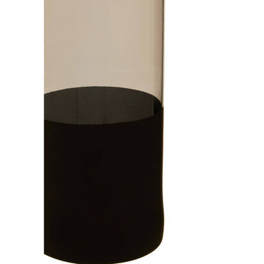 Orsina Cova Smoked Glass Bottle Vase – Minimalist Two-Tone Decor