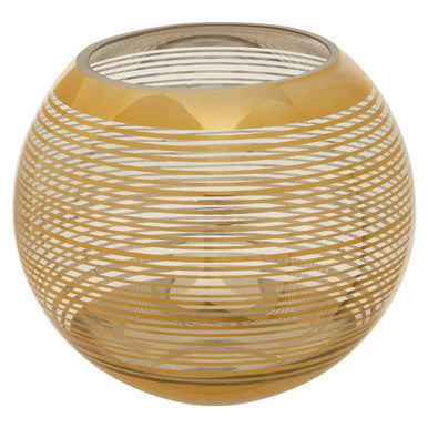 Orsina Raya Large Rounded Stripe Vase – Modern Decorative Centerpiece