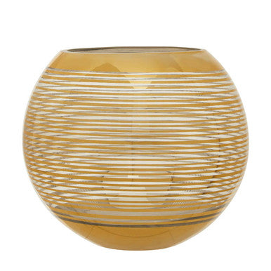 Orsina Raya Large Rounded Stripe Vase – Modern Decorative Centerpiece