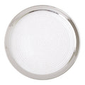Orsina Ida Embossed Glass Coupe Dinner Plate with Silver Rim – 27cm
