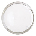 Orsina Ida Glass Charger Plate – 32cm Embossed Spiral with Silver Rim