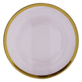 Orsina Ida Textured Glass Dinner Plate with Gold Rim – 27 cm