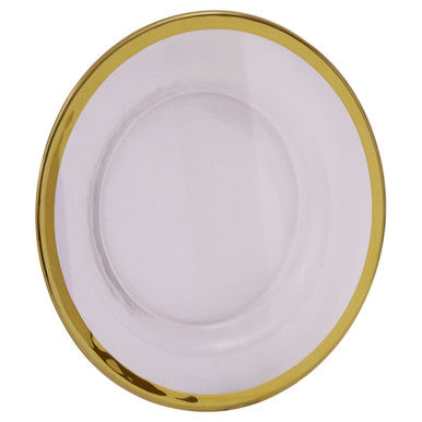 Orsina Ida Textured Glass Side Plate with Gold Rim – 21cm Tableware