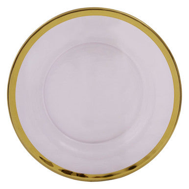 Orsina Ida Textured Glass Side Plate with Gold Rim – 21cm Tableware