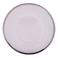 Orsina Ida Glass Charger Plate with Silver Rim - 33cm Table Decor