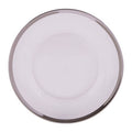 Orsina Ida Glass Dinner Plate with Silver Rim – 27cm Clear Tableware