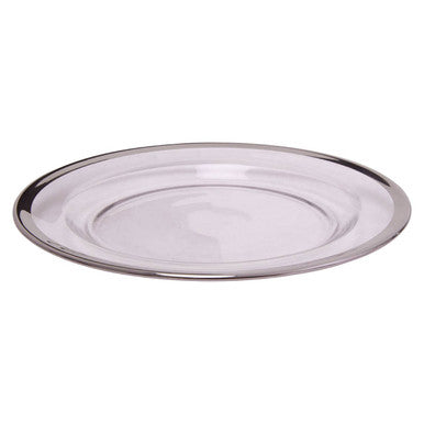 Orsina Ida Glass Side Plate with Silver Rim – 21cm Clear Tableware