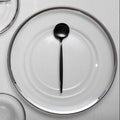 Orsina Ida Glass Side Plate with Silver Rim – 21cm Clear Tableware