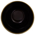 Orsina Ida Black Glass Bowl with Gold Rim – 15cm Modern Serveware