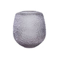 Orsina Colbie Grey Glass Vase – Medium Embossed Floral Smoked Finish