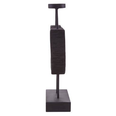 Orsina Lacuna Black Two Candle Holder – Sculptural Modern Centerpiece