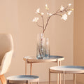 Orsina Brock Small Blue Ombre Glass Bud Vase – Textured Modern Decor