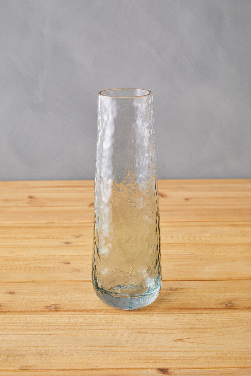 Orsina Brock Small Blue Ombre Glass Bud Vase – Textured Modern Decor