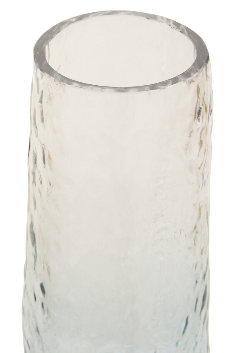 Orsina Brock Large Blue Ombre Glass Vase – Tall Textured Floral Vase