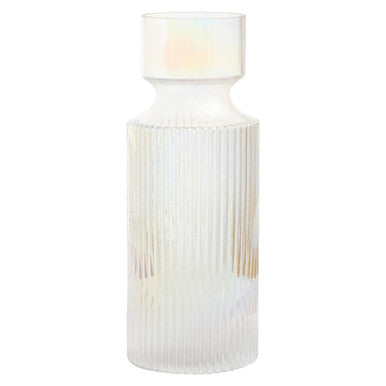 Orsina Breamo Large Glass Vase – Modern Textured Cylinder Centerpiece