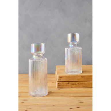 Orsina Breamo Large Glass Vase – Modern Textured Cylinder Centerpiece