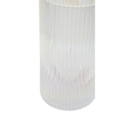 Orsina Breamo Large Glass Vase – Modern Textured Cylinder Centerpiece