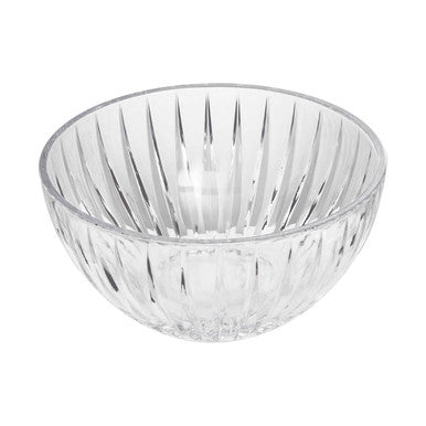 Orsina Beaufort Large Clear Crystal Bowl – Fluted Glass Serving Bowl