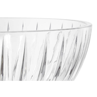 Orsina Beaufort Large Clear Crystal Bowl – Fluted Glass Serving Bowl