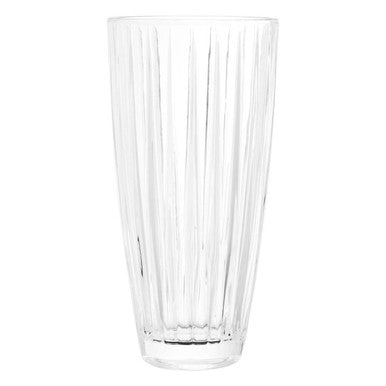 Orsina Beaufort Crystal Vase – Fluted Glass Tapered Floral Centerpiece