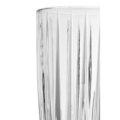 Orsina Beaufort Crystal Vase – Fluted Glass Tapered Floral Centerpiece